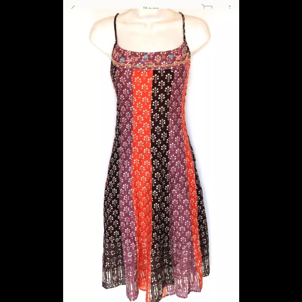 Free People vintage boho printed cotton dress
